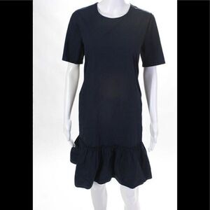 Nasty Gal black poplin frill pocket dress 4 (E1)